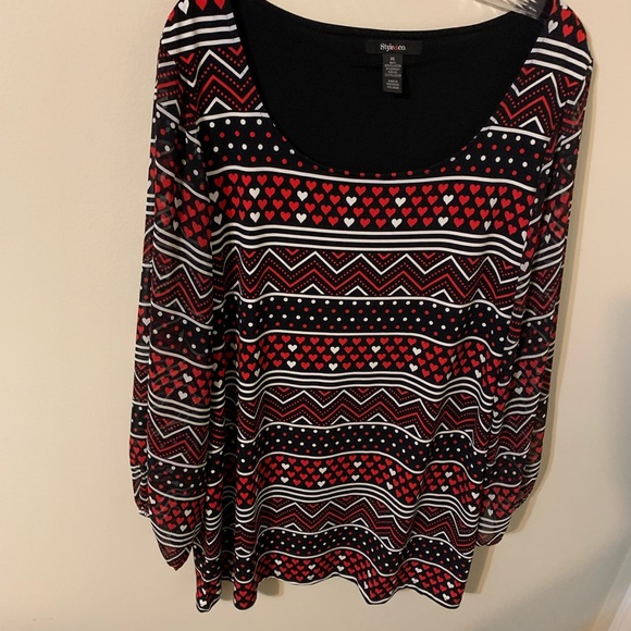 STYLE & CO. Long Sleeve Tunic Top size XL - Picture 14 of 15